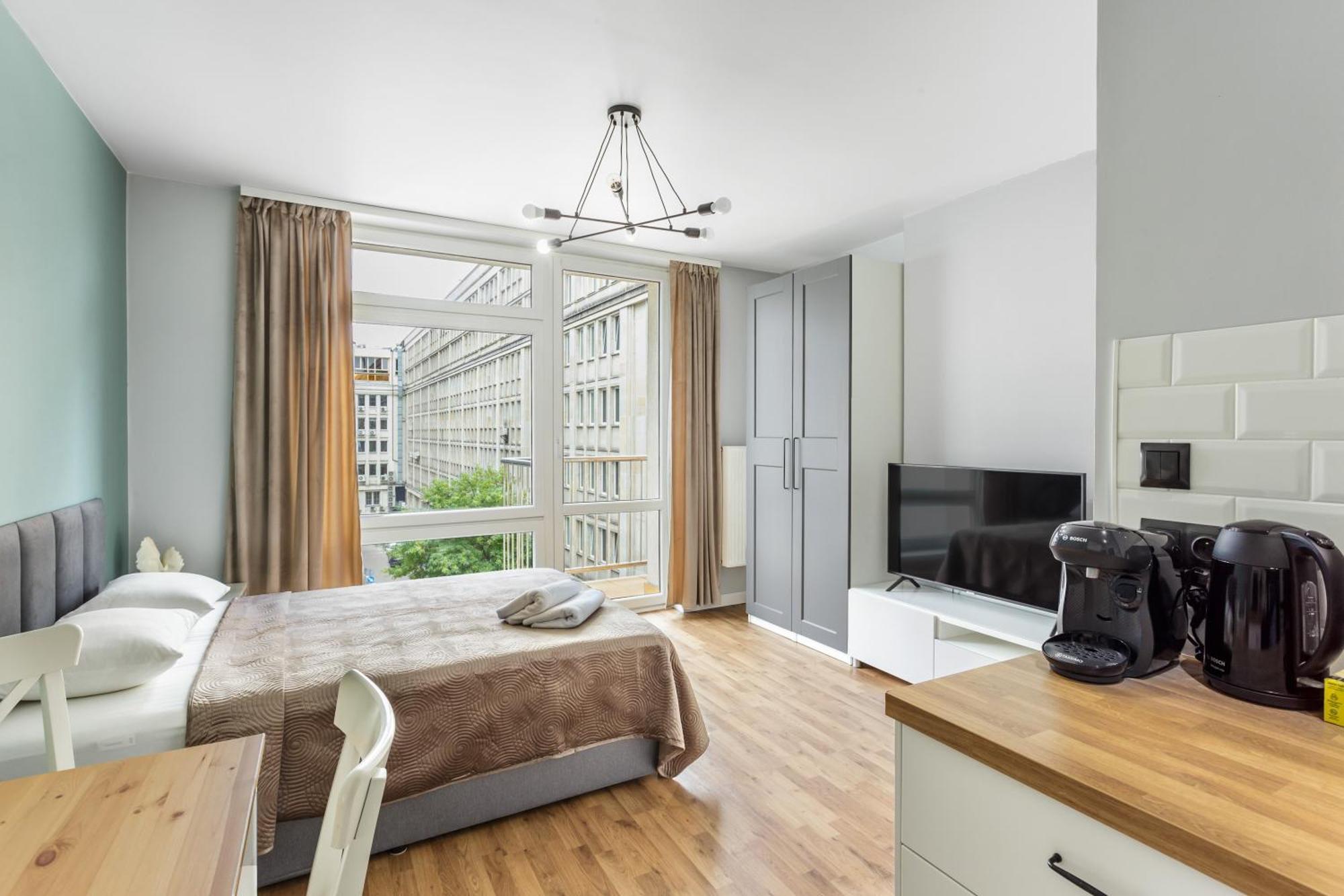 ורשה Charming Apartment In The City Center מראה חיצוני תמונה